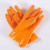 佳护手套工作劳保耐磨防油胶皮防滑防水耐油全胶帆布浸胶汽修丁腈防护 橘色止滑手套（5双） 均码