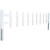巨成 PVC塑钢草坪护栏 庭院花园花坛围栏 户外绿化栅栏隔离栏 白色高50cm 长3m 直埋款