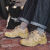 LOWA新款户外登山鞋低帮旅游防滑耐磨徒步透气作战靴防水战术靴男 黑色 39
