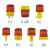 瑞富特太阳能警示灯3led夜间道路施工工程路障碍灯太阳能闪灯警示 03黄色/白色/绿色/蓝色 颜色备注