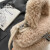 袋鼠（KANGAROO）秋冬新款毛毛女包颗粒羊毛复古手提相机包单肩斜挎盒子包毛绒包包 米白色