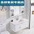 欧式浴室柜组合小户型PVC洗脸盆洗手盆卫生间洗漱台吊柜镜柜 716(70cm)+全套配件