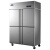四门冰箱商用厨房立式冷藏冷冻柜大容量4开门冰柜大型展示柜 工程款四门横隔双温【全钢