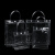 海斯迪克 透明手提袋pvc礼品袋 购物纽扣手拎袋 24*12*34cm竖版 HKCX-381