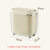 斯威诺 N-4065 内外双桶PET智能感应垃圾桶 夹缝垃圾篓 14升奶油白电池款