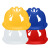 顶强工地安全帽国标ABS加厚三筋透气防护头盔2个 黄色503A