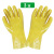 耐油耐酸碱 防水工业手套 加厚棉毛浸塑橡胶防护手套舒适内衬专业 黄色浸塑3双价