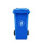 圣路欧C  垃圾桶红色环卫分类垃圾桶物业小区室外户外酒店商用塑料带盖120A-1型号 550*460*960mm