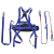 电工蓝色安全带架工带电力安全带电工保险带五点式电工安全带 五点式全身安全带
