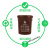 上海垃圾分类垃圾桶大号干垃圾湿垃圾户外圆形咖啡色棕色厨房物业 银灰色60升有盖