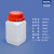 达尼胜塑料方瓶 广口瓶试剂瓶固体瓶 大口密封溶液瓶 500ml 乳白色+红盖（128个一件） 