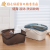 品质韩式浴室洗澡篮手提沐浴篮收纳筐塑料浴框大容量棕色 1021棕色 小号