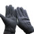 鸣固 礼仪手套 加绒加厚背三筋白手套保暖防寒 黑色三筋点塑加绒L MG-SB-1169
