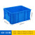 墨申加厚周转箱长方形超大塑料箱储物收纳盒物流筐乌龟养殖胶箱塑料框定制 外径450*335*210 蓝色不带盖