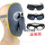恒百思电焊面罩焊工面具玻璃眼镜电焊镜防烧脸气焊氩弧焊烧焊 面罩+黑白灰3色+头带