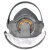 思创科技橡胶防尘面罩口罩防雾霾细微颗粒物打磨半面具 ST-1060C 防尘面罩(内含1片+10片滤棉)