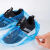 乐优佰易 加厚一次性PE塑料鞋套 200只蓝色 透气防尘耐磨防滑