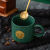 绿野客手磨咖啡机星巴生日礼物马克杯轻奢复古咖啡机伴手礼精致手提编织 01珊瑚粉咖啡机藤编套餐