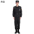 高品质作训服长袖春秋保安全套制服工作服一套+配件+帽子+腰带 黑色 L
