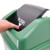 兰诗LAUTEE LJT2217 分类摇盖垃圾桶  物业商用垃圾桶 40L绿色厨余垃圾
