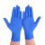 一次性手套蓝色高弹无粉防护PVC手套丁腈100只盒装批发 蓝色PVC S(小号)