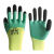 2-12双装劳保手套耐磨防滑防护发泡工地橡胶透气加厚手套批发 绿色透气加强指 6双装