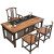 朝莱2024新款茶桌椅组合办公家用客厅茶几套装小户型实木 1.2米小石盘茶桌+3月牙椅 组装