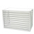 定制定制铝合金百叶窗空调外机保护罩 防雨百叶护栏格栅 白色1.5匹4百叶顶现货 1000*700