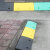 万汇尔橡塑斜坡垫上坡马路牙子路沿坡台阶板汽车爬坡门槛三角斜坡台阶垫 20高塑料路沿坡黄色