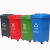 环卫带轮垃圾桶商用大容量小区物业带盖户外100L120升240L特大号 带轮100L绿色厨余