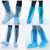 莱文格（LEVENGER）漂流户外防水一次性鞋套 高筒雨天骑行防滑加长厚款一次性雨鞋套 加厚款独立包装(一只价)(白色蓝色随机发) 常规