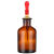 玻璃滴瓶实验室3060125ml附胶帽红皮头红胶头白色棕色玻璃点滴瓶胶头滴管英式刻度滴瓶 普料棕色60ML/一箱200个