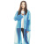 青松 一次性加重雨衣EVA环保超雨衣 纯色长风衣便携随身防水雨衣 2088蓝色