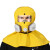 赛瑞佳防毒面具全面罩化工喷漆农封闭帽子呼吸器全脸防护头罩放毒防尘b 黄色套装