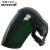 安全帽通用防水保护片电焊面罩角磨机眼睛防护四季简易脸 H54-黑顶深绿色PC面屏