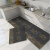 厨房防油防滑卧室床边长条家用进门地毯吸水耐脏毯可定制 黑色格子 40*160cm(40*60厘米)