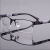 电焊眼镜焊工专用眼镜男防蓝光辐射新款半框平光镜 时尚枪色无度数眼镜+镜盒镜布