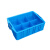 车载专用收纳盒分格零件盒小号无格周转箱长方形配件箱盖子物料盒 RG.415.四格箱+蓝色