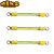 光伏接地线小黄线 2.5/4/6平方BVR黄绿双色接地线桥架跨接线 5毫米孔径/100条装 2.5平方长80mm带护套100根