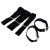 铸固 魔术贴扎带 织尼龙搭扣自粘绑带货物捆绑强力卡板固定带 3.8cm*100cm*2条黑色