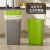 垃圾桶大容量家用2023新款厨房专用大号客厅奶油风商用加厚夹缝桶 25L奶油白带绿框