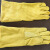 跃励工品 电焊手套 工业耐高温耐热耐磨加厚长劳保焊工手套 黄色长款 一双价 