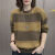 麦尚琪今年流行的韩版女士春天针织打底衫中年春秋洋气拼色条纹上衣 绿色 xl建议105120斤