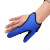 二指竿抛竿单指食指手套夏季手指套风筝耐磨双指防割 D款皮肚手套右手蓝色 均码