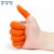 稳斯坦 WF116 一次性乳胶防滑手指套 工业橡胶手指套劳保手套 (100只)橘色27中号
