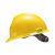 梅思安PE豪华型有孔安全帽一指键帽衬PVC吸汗带E型下颏带蓝色 黄色 1顶