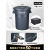 清洁户外垃圾桶商用大容量带轮子大号庭院厨房餐饮环卫泔水桶 白云不带底座80L:垃圾袋50个