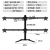 适用于定制沭露适用于定制32寸2屏4屏四屏双屏显示器支架旋转桌面液晶多屏幕上下落地 坚固者黑6屏14-27寸
