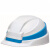 勋狸粑适用日本DIC IZANO 2安帽工地出差便携可折叠收纳伸缩轻便头盔 白色蓝条 通过GB2811认证