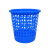3M家用卧室厨房垃圾桶办公室垃圾筒塑料纸篓无盖镂空垃圾桶 蓝色圆形镂空5个